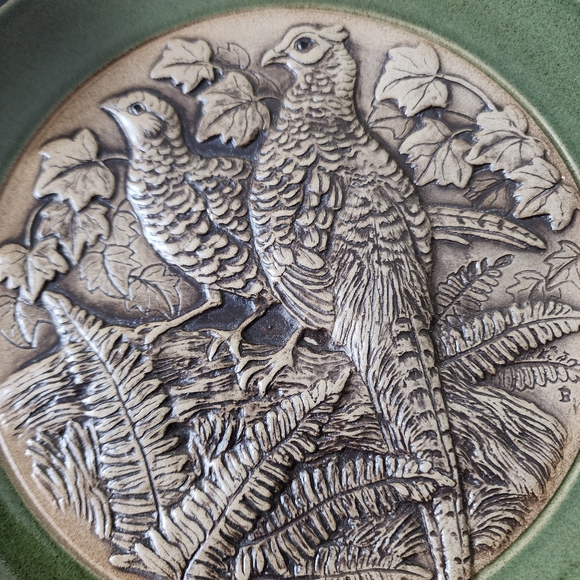 Set of 2 Vintage Poole England Pheasant Wall Decor Plates - No.68/No.36 of 5000 - Picture 6 of 10